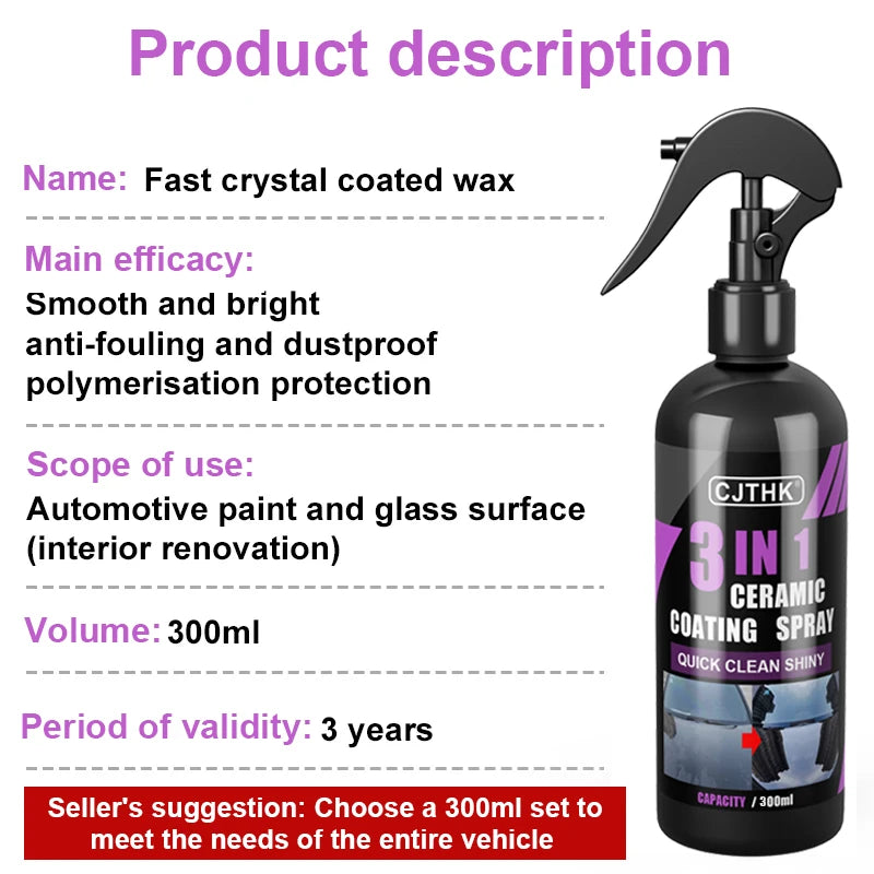 Ceramic Coating Car Nano Coating Agent Crystal Coating Liquid Hydrophobic Anti-Scratches Car Wax Coating Car Polishing Coating