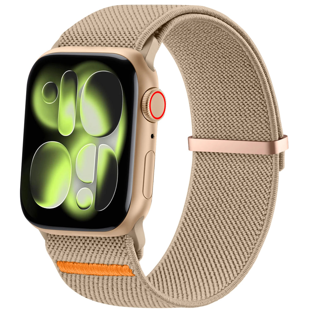 Elastic Nylon Loop Strap for Apple Watch Ultra 10 9 8 7 6 5 4 3 Band Bracelet for IWatch 49mm 45mm 41mm 38mm 42mm 40mm 44mm 46mm