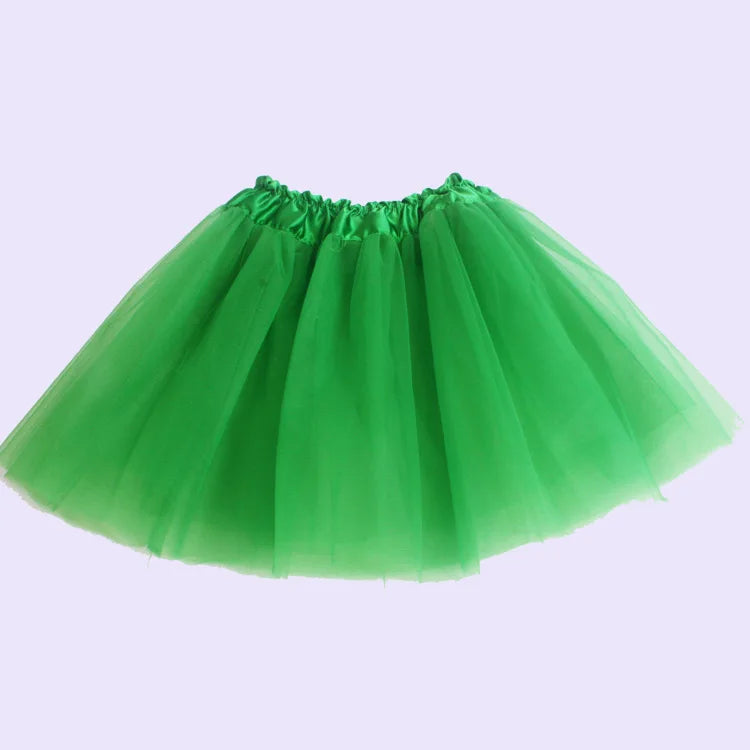 Girl Elastic Ballet Dancewear Tutus Mini Skirt For Birthday Party Dance 3 Layer Tulle Tutu Skirt for Kids Princess 2-8Y Girls
