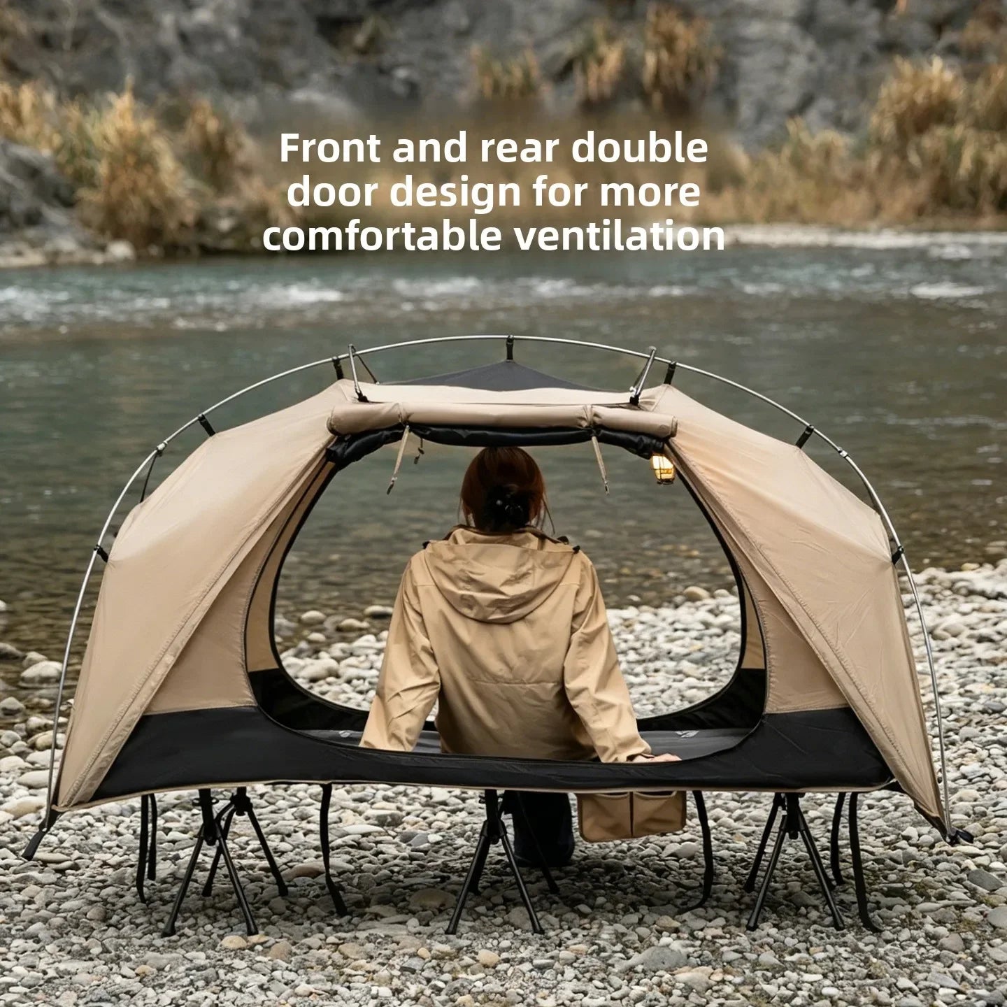 Mountainhiker Camping Bed Tent Ultra-Light with Independent Inner Tent,Waterproof Breathable Mosquito-Proof Outdoor Tent Shelter