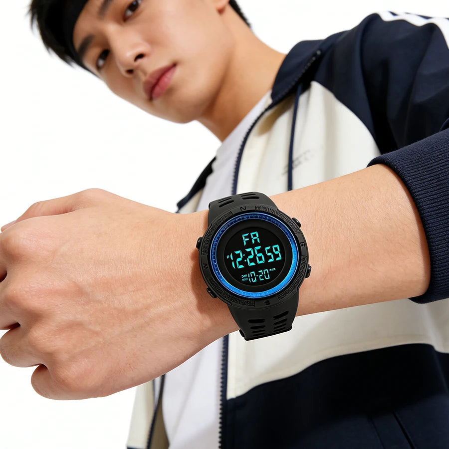 Digital Men Watch Military Sports Wristwatch Multifunction Waterproof Sport Watches Kids Student Electronic Watch for Men Gifts