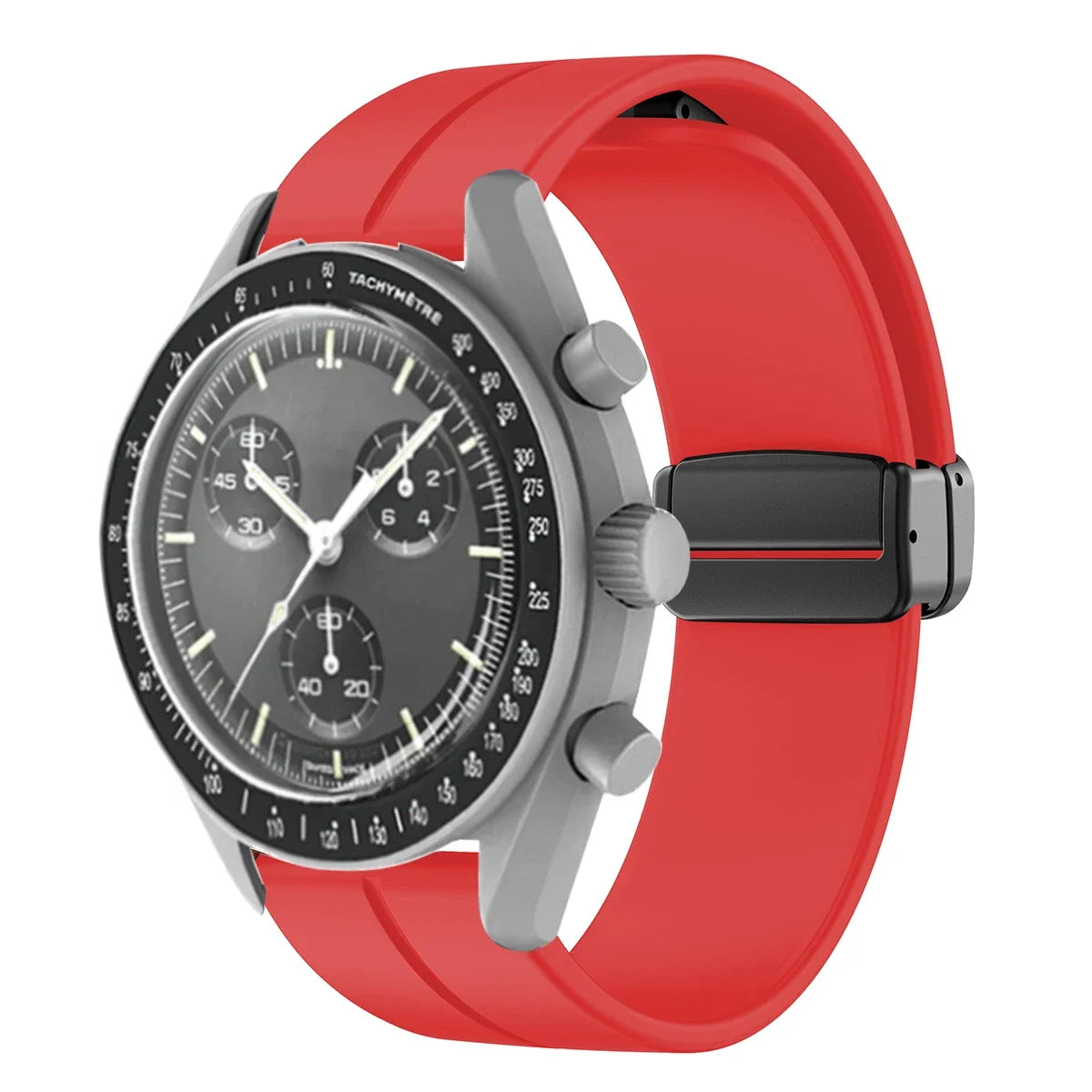 Silicone Strap For Omega X Swatch Joint MoonSwatch Planet Watch Band Metal Magnetic Buckle Wristband Replacement Bracelet Correa
