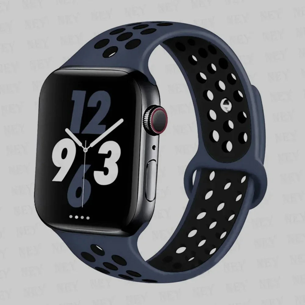Sport Strap For Apple Watch Band 45mm 49mm 44mm 40mm 41mm 42mm Silicone bracelet correa iWatch Ultra 2 Series 9 8 SE 7 6 5 4 3