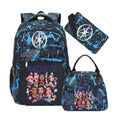 Hot Katseye Funny Print Backpacks WIth Lunch Bags Multi-pocket Camouflage Teens Travel Laptop Backpack Women School Bag Mochila