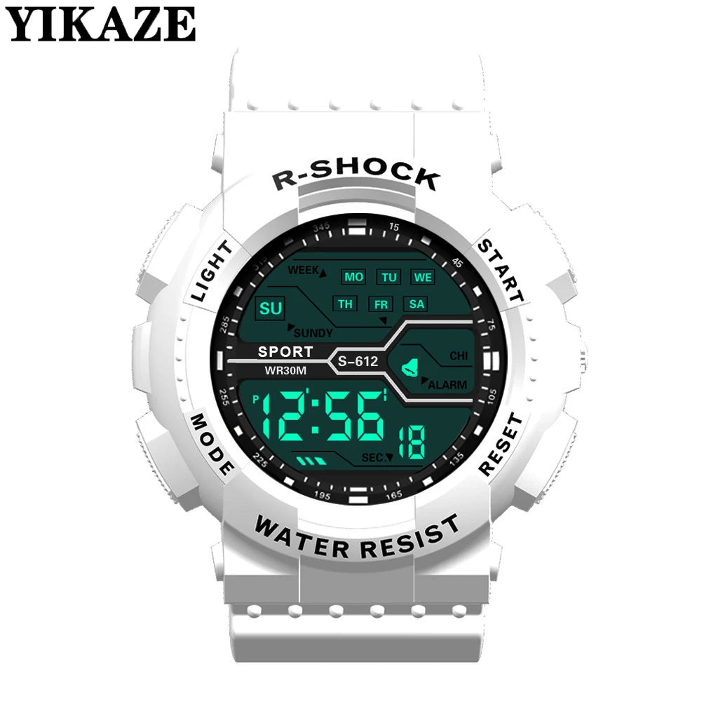 Outdoor Sport Men Watch Multifunction Large Screen LED Electronic Waterproof Luminous Military Digital Wristwatches Reloj Hombre