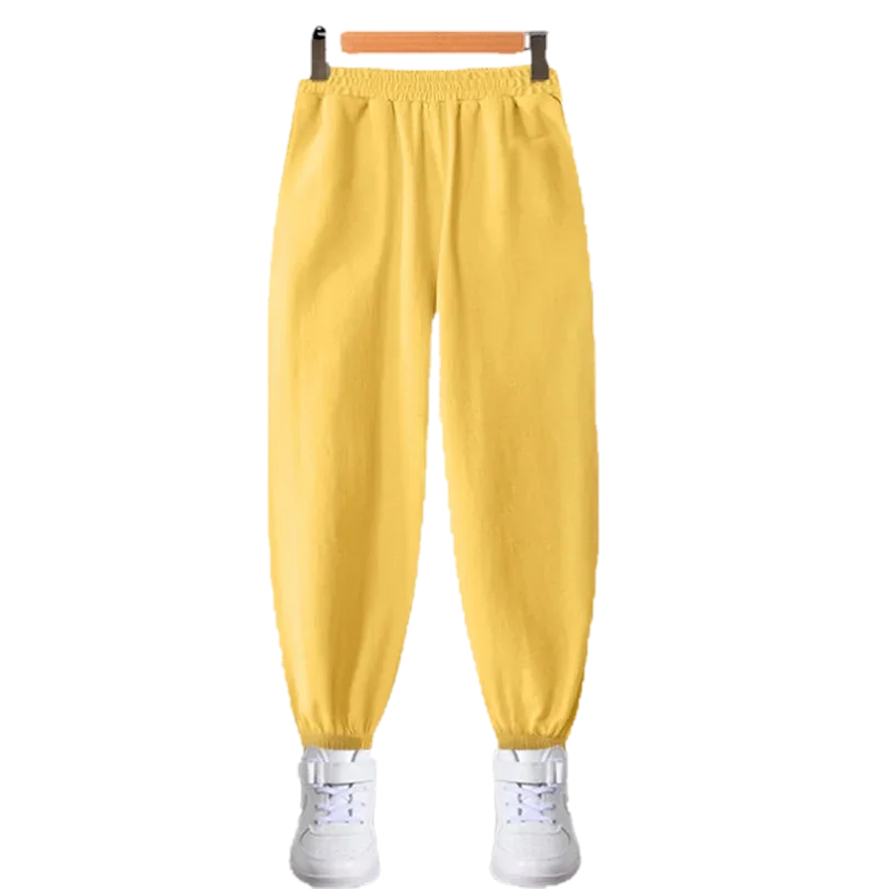 Summer Kids Pants Baby Boys Casual Solid Trousers Cotton Spring Loose Anti Mosquito Pants for Children 3-14T