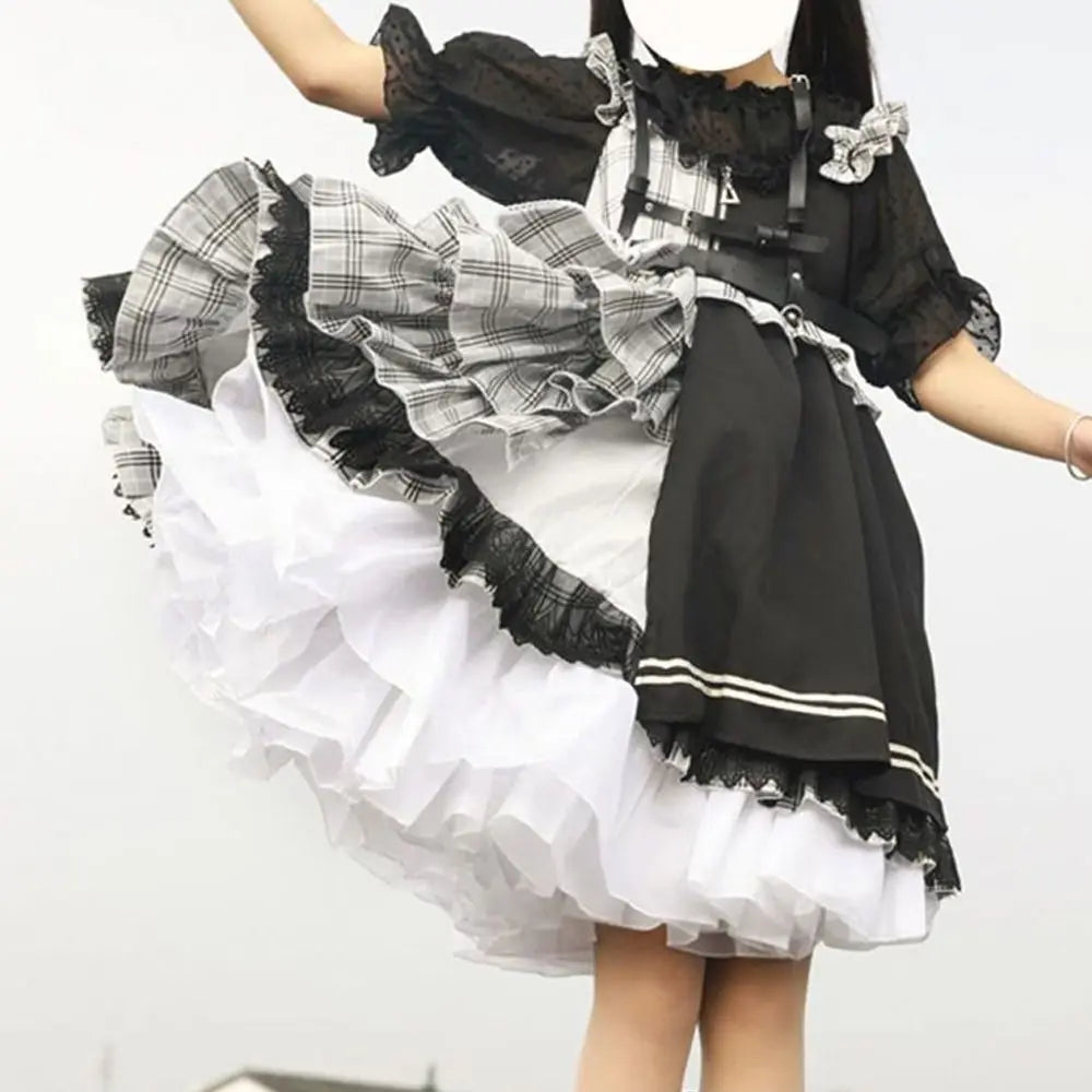 Fashion Without hoop Petticoat White JK Ball Gown Petticoats Cosplay Breathable Underskirt Crinoline