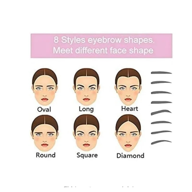 8pcs/set Eyebrow Shaping Template Helper Eyebrow Stencils Kit Grooming Card Eyebrow Defining Makeup Tools mask