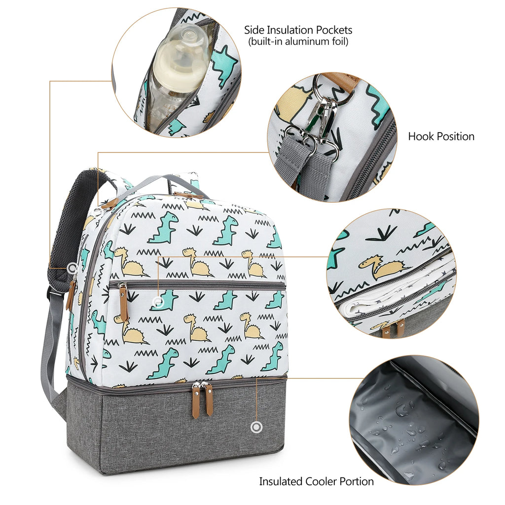Breast Pump Bag Cooler Compartment for Breast Pump - Middle Size Cooler Bag Double Layer Pumping Bag for Working Outdoor Mom