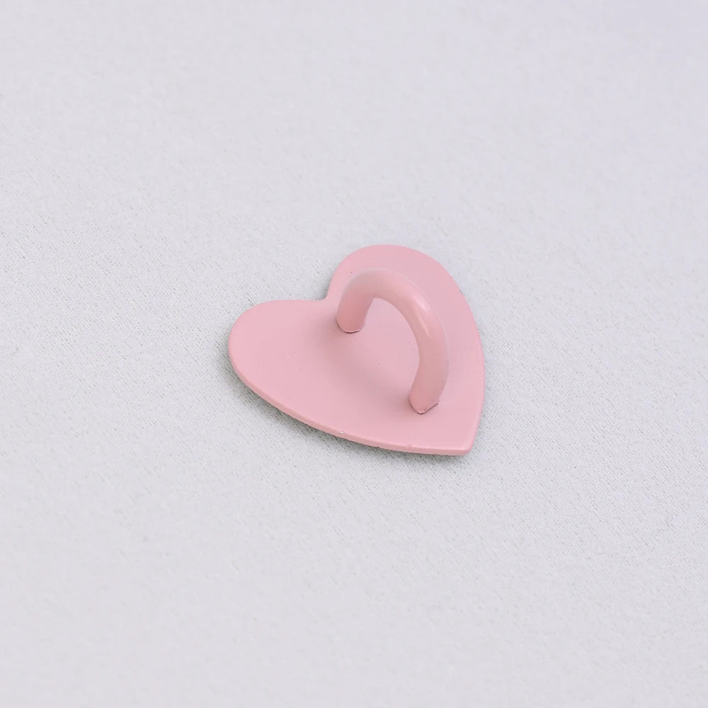 Kawaii Adhesive Metal Heart Phone HYun Holder Mobile Phone Case Finger Ring Stand Hooks Buckle Charms Clasp Accessories String