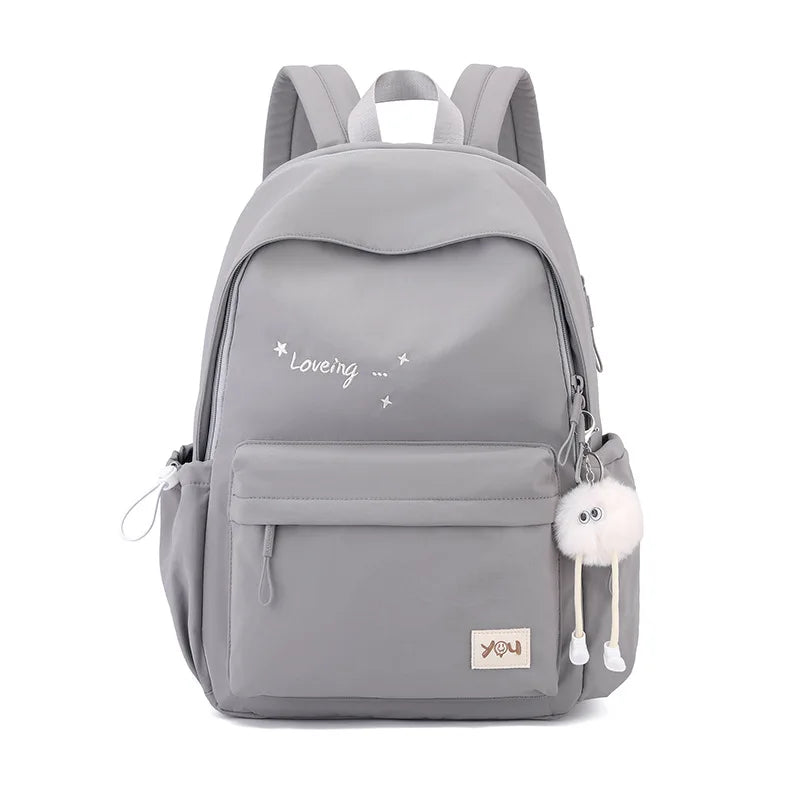 2026 Female Fashion Men High Capacity Waterproof College Backpack Trendy Women Laptop School Bags Cute Girl Travel Book Bag