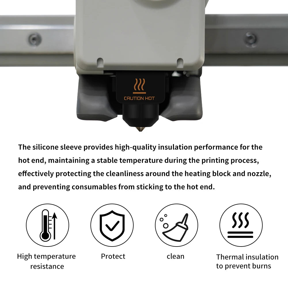 1/3/5/10PCS Silicone Socks For Bambu Lab A1 Mini Case 3D Printer Heating Block Silicone Sleeve A1 Hotend Heat Insulation Cover