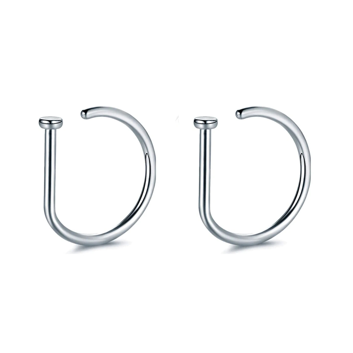 Fake Nose Ring Hoop Lip Labret Ring for Women Non Pierce Hoop Nose Ring  Septum Hoop  Ring Tragus Rook Ring Non Piercing Jewelry