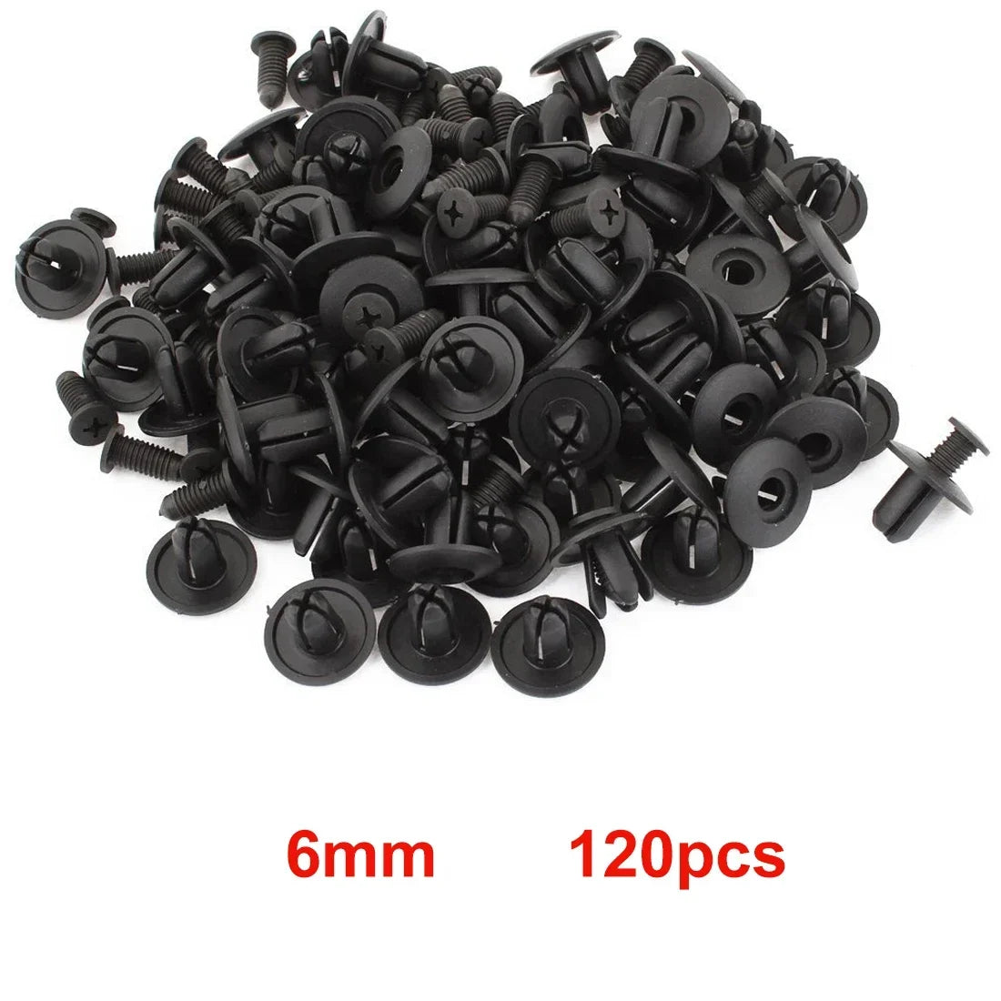 KKJOY Car Plastic Rivets Fasteners 8mm/6mm Bumper Fender Screws Clips 8mm Hole Auto Push Pin Clip Accessories for Vehicle Repair