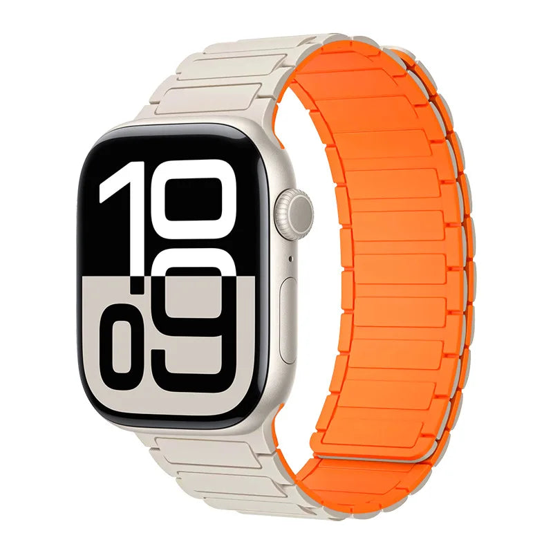 Magnetic Silicone Band for Apple Watch Ultra 3 2 49mm 46mm 42mm 45mm 44mm 40 41mm Strap IWatch Series 11 10 9 8 7 6 SE Bracelet