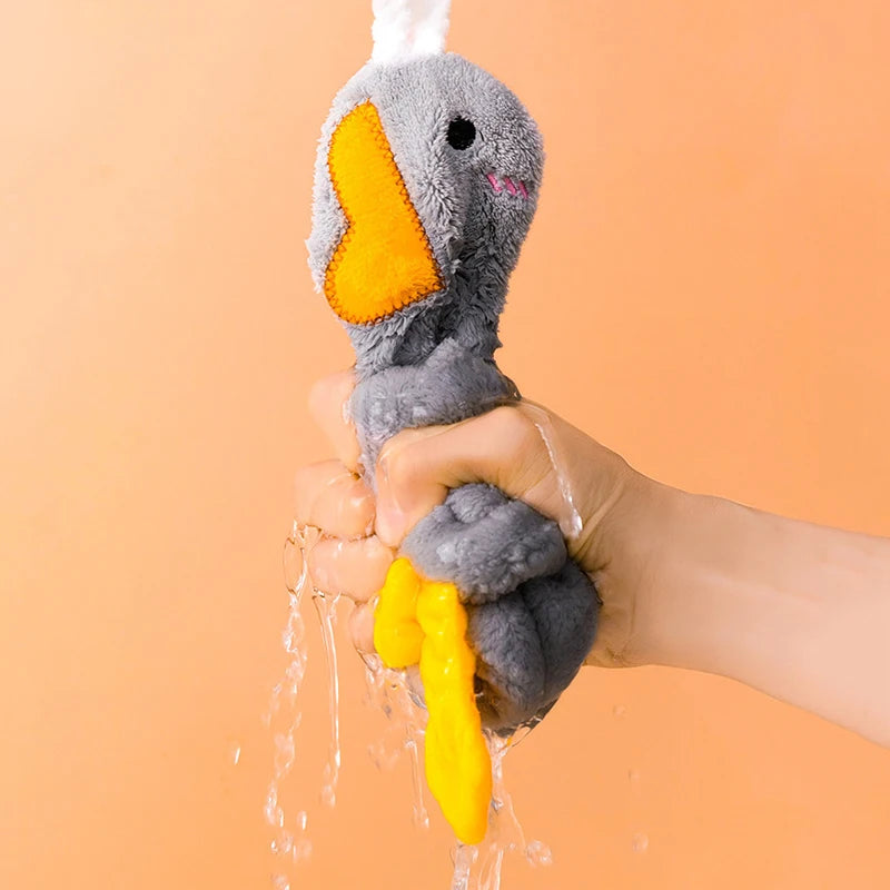 1PC Cartoon Goose Hand Towel Kitchen Bathroom and Toilet Hand Towel Hanging Type with Super Water Absorption Quick Drying