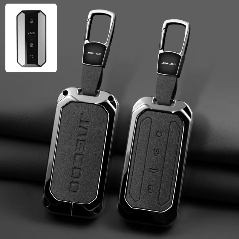 Zinc Alloy Car Key Protective Cover, Suitable for Chery Jaecoo J5 J7 5 7 2025 2026 Keychain and Keyring Car Interior Accessories