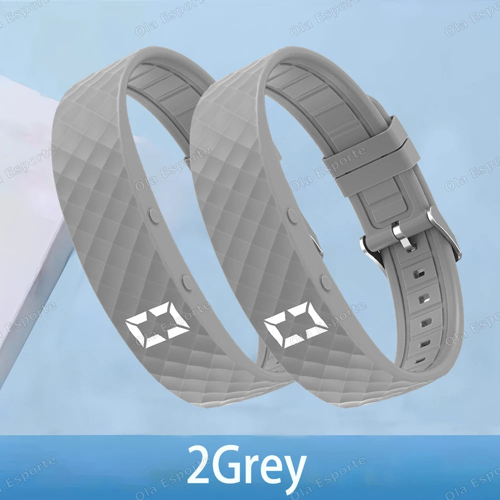 2026 New LED Digital Smart Bracelet Monitor Vibration Alarm Wristband Smart Bracelet Waterproof Smartband for Student Smart Band