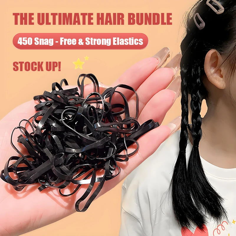 Wide Thickened Hair Elastics High-Elasticity Snag-Free Gentle Ponytail Bands for Women Girls Kids Non-Damage Stretchy Hair Ties