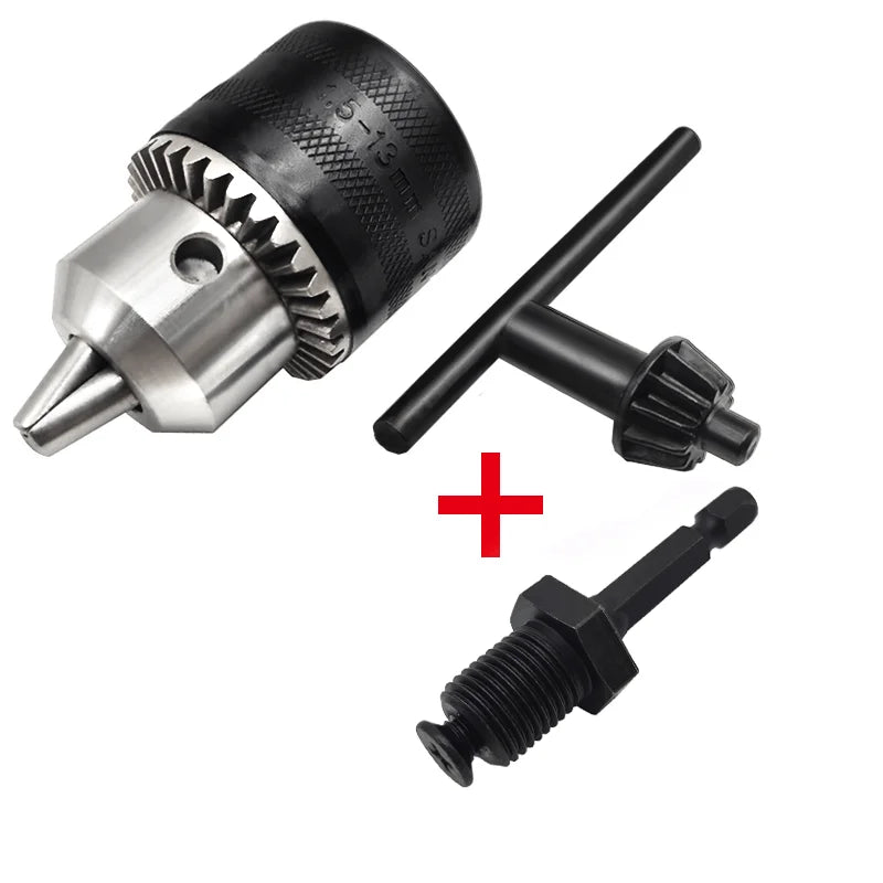 1.5-13mm Precise Drill Chuck Converter 1/2"-20UNF Thread Quick Change Adapter SDS-Plus Shank 1/4" Hex