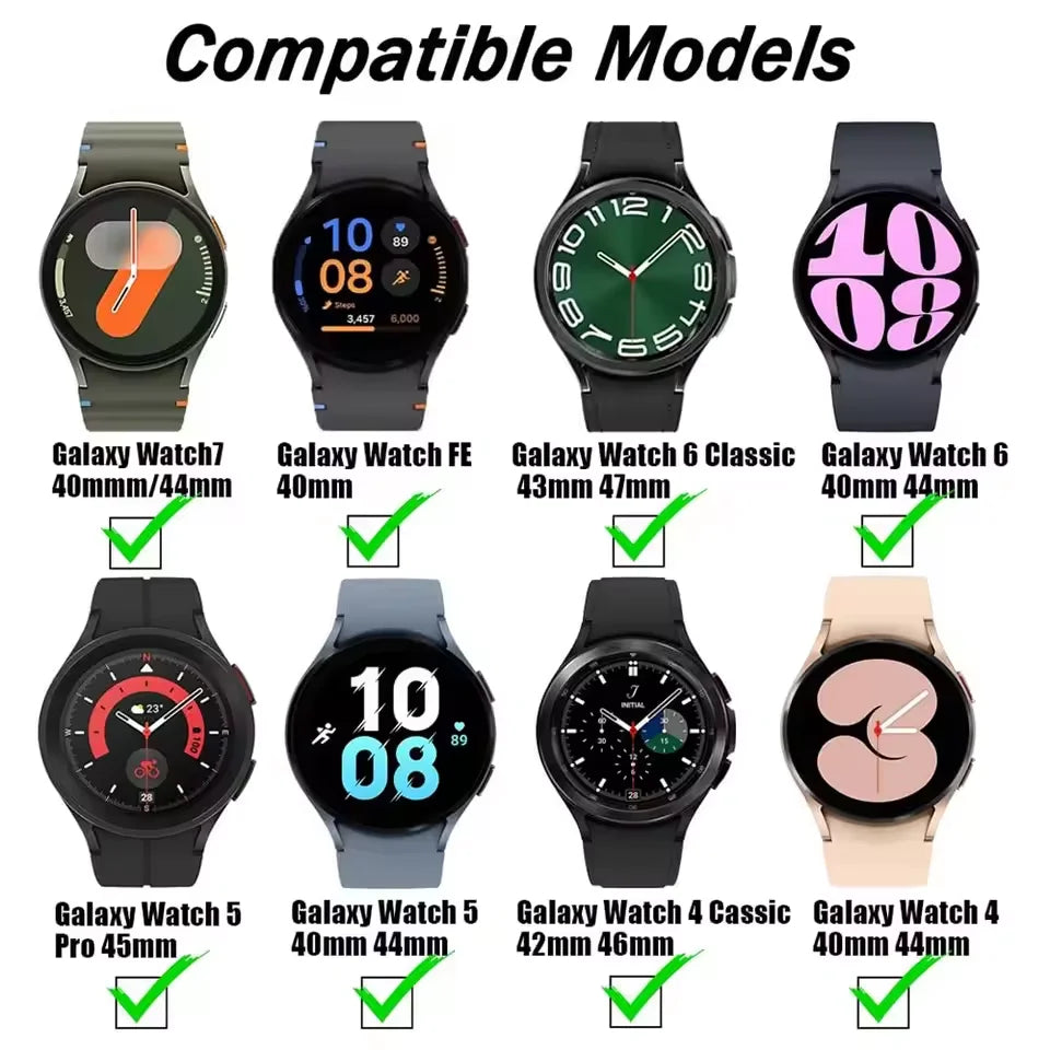 Original Sport Straps for Samsung Galaxy watch 4/5 Pro/6/7/6 classic 44mm 40mm 45 Silicone bracelet correa Galaxy watch 7 Band