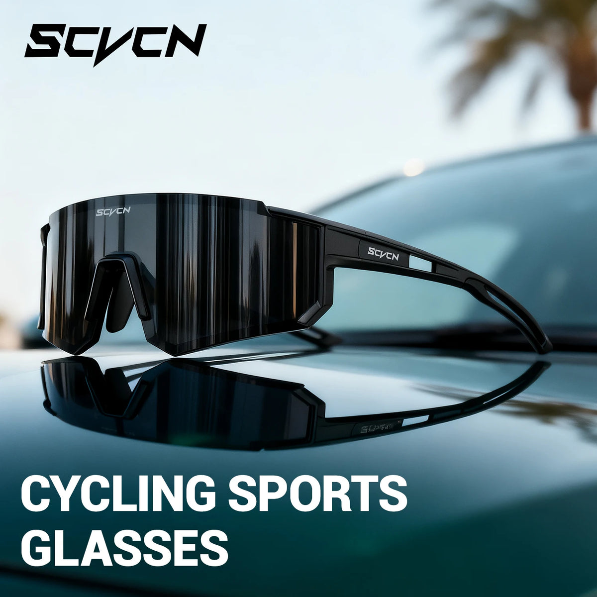 SCVCN Fashion Cycling Glasses Bike Baseball Sunglasses for Men UV400 Sports MTB Outdoor Goggles Bicycle Women Sunglasses Riding