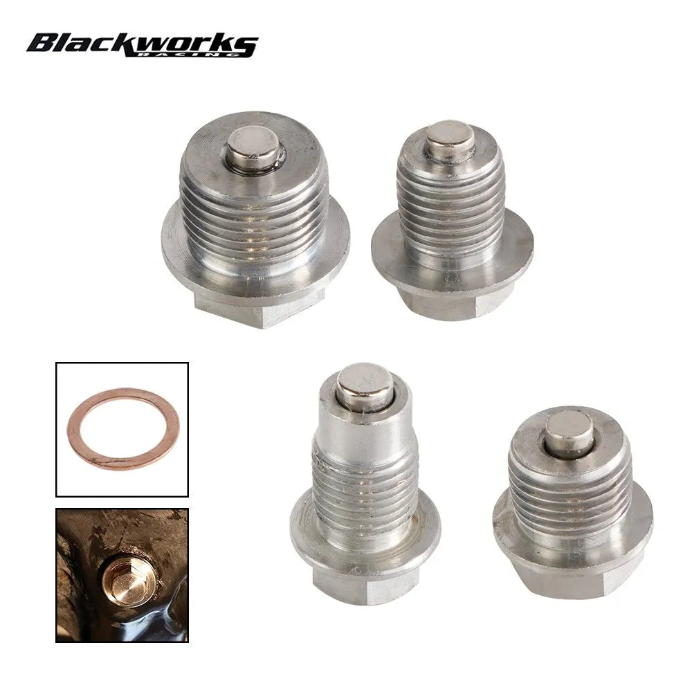 New Stainless Steel Magnetic Oil Drain Plug M12x1.25 M14x1.5 M16x1.5 M18x1.5 Oil Drain Sump Nut Auto Parts Silver OS-1003-M12