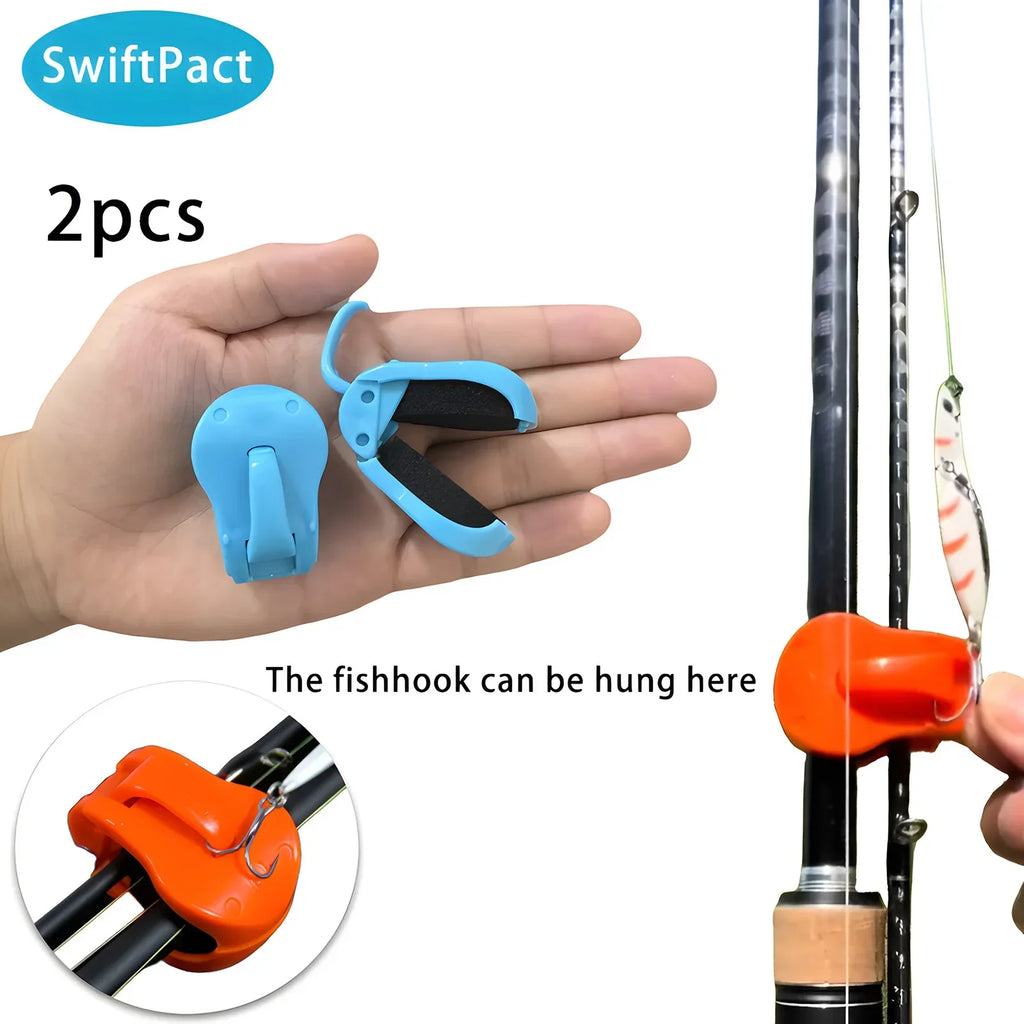 2pcs Quick-attach Fishing Rod Clip Tool-free 1-hand Holder For Freshwater Rods Secure Grip Tackle Organizer Utility Tools