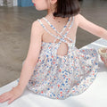 Baby Girls' Dress 2024 Summer Chiffon Floral Princess Dresses Cute Kids Sundresses Children's Clothing