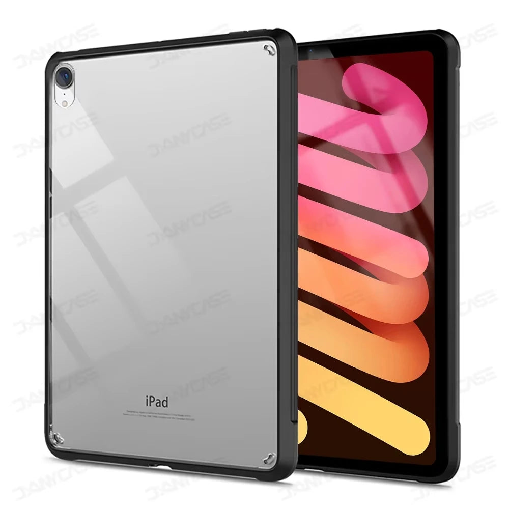 For iPad Mini 6 7 Case 10.2 9/8/7th Generation 9.7 5/6th Air 4/5 10.9 10.5 Pro 11 2022 10th 10.9 Silicon Transparent Cover Funda