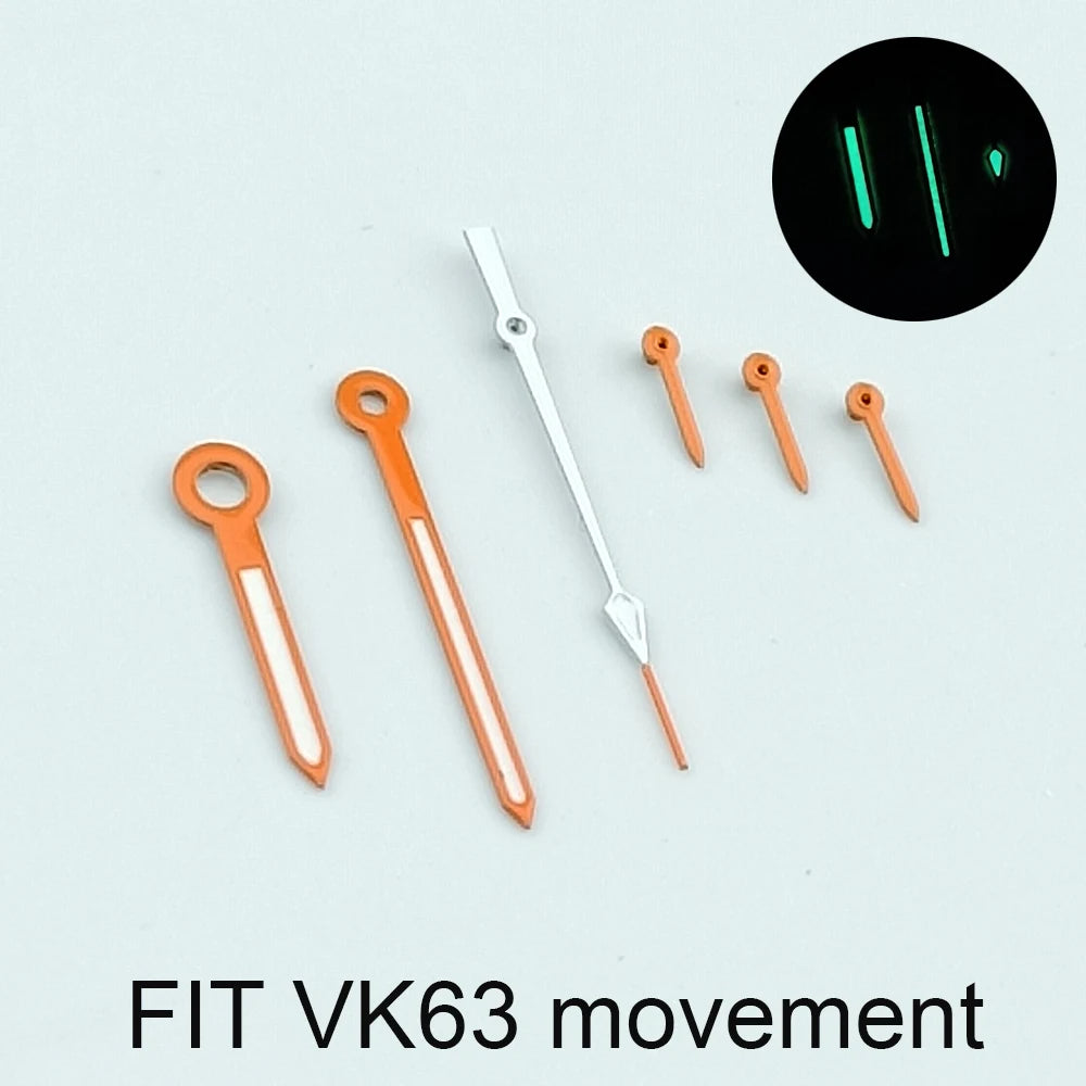 Watch Hands Accessories Hands for VK63 Quartz Movement Watch Accessories Watch Parts for Wristwatches