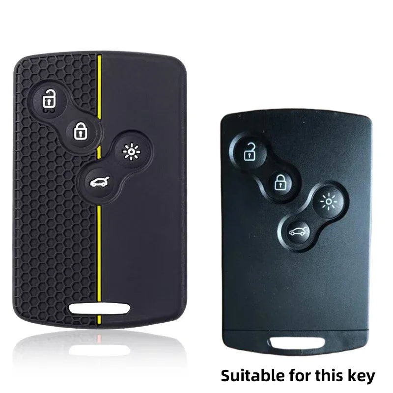 4 Buttons Silicone Car Key Case Cover For Renault Duster Captur Clio Logan Megane 1 2 3 Koleos Scenic Nema Fluence Zoe Accessory