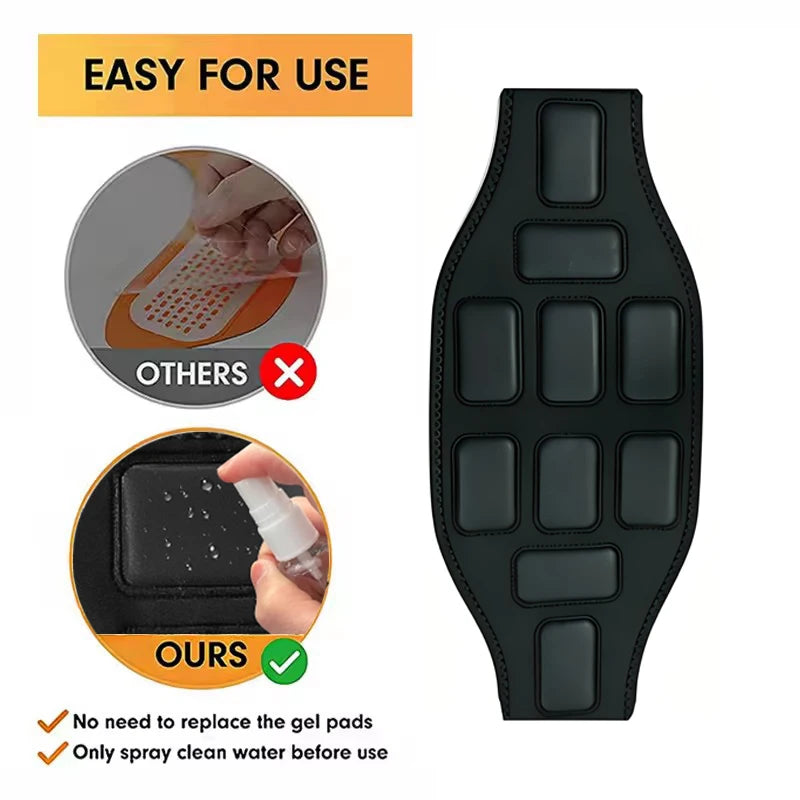 Abdominal Toning Belt Smart Abs Trainer Muscle Toner Body Waist Massager Slimming Belt Home Gym Fitness Equipment USB Recharge