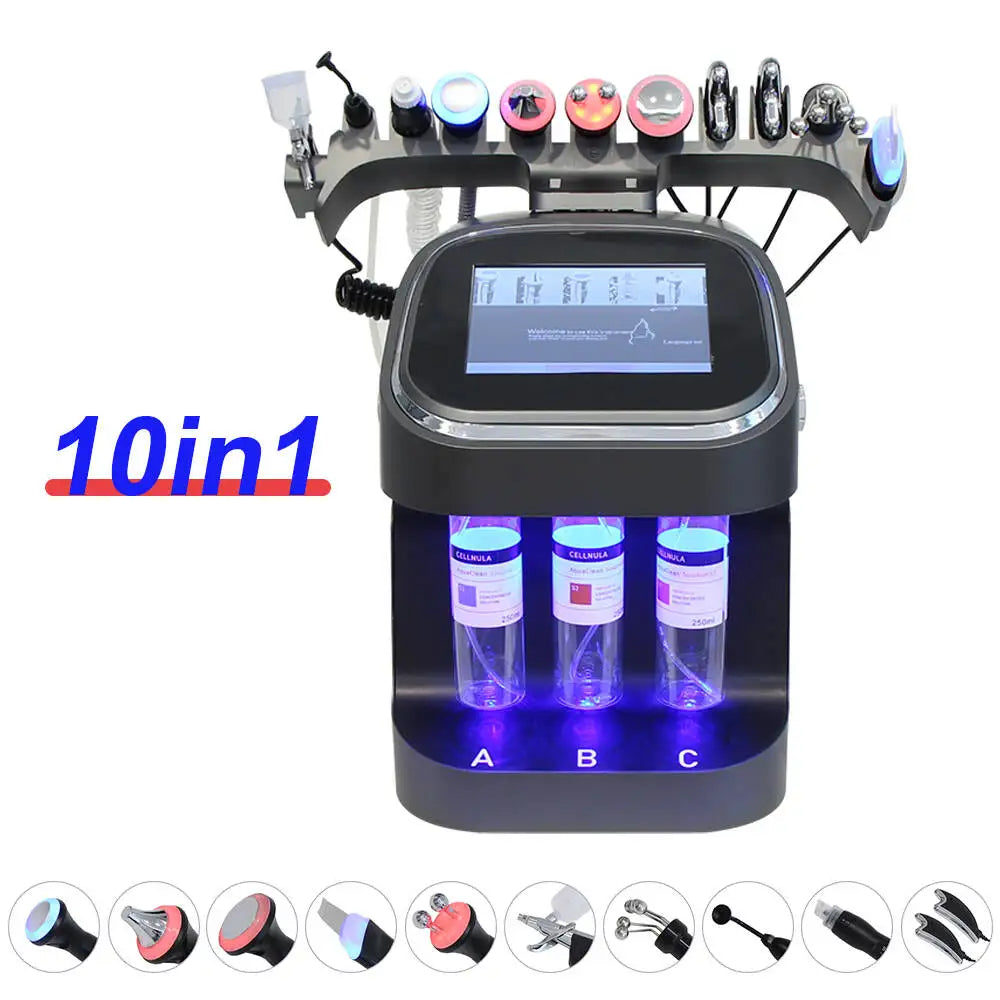 10 IN1 Hydra Beauty Skin Cleansing Facial Machine Water Aqua Peeling Equipment