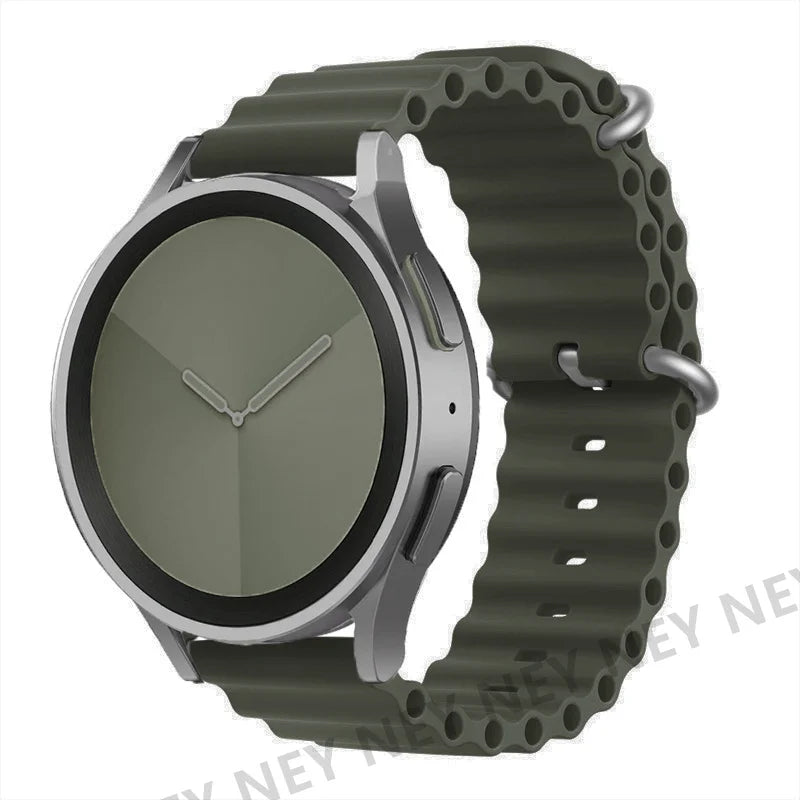 Ocean watch band For Samsung Galaxy Watch7 6 4-classic/5-Pro/active 2/Gear Silicone 22mm 20mm Bracelet Huawei GT 2 3 pro strap