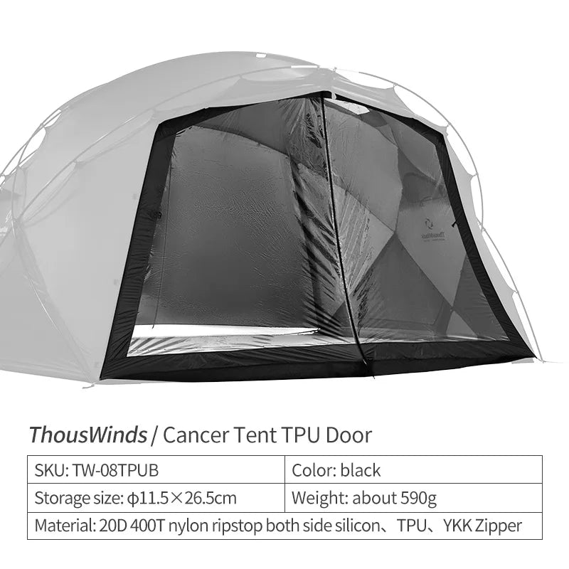 Thous Winds CNC Family Camping Tent Accessories Outdoor Camp Tent 20D Ripstop Nylon Both Side Silicon Lightweight Tents