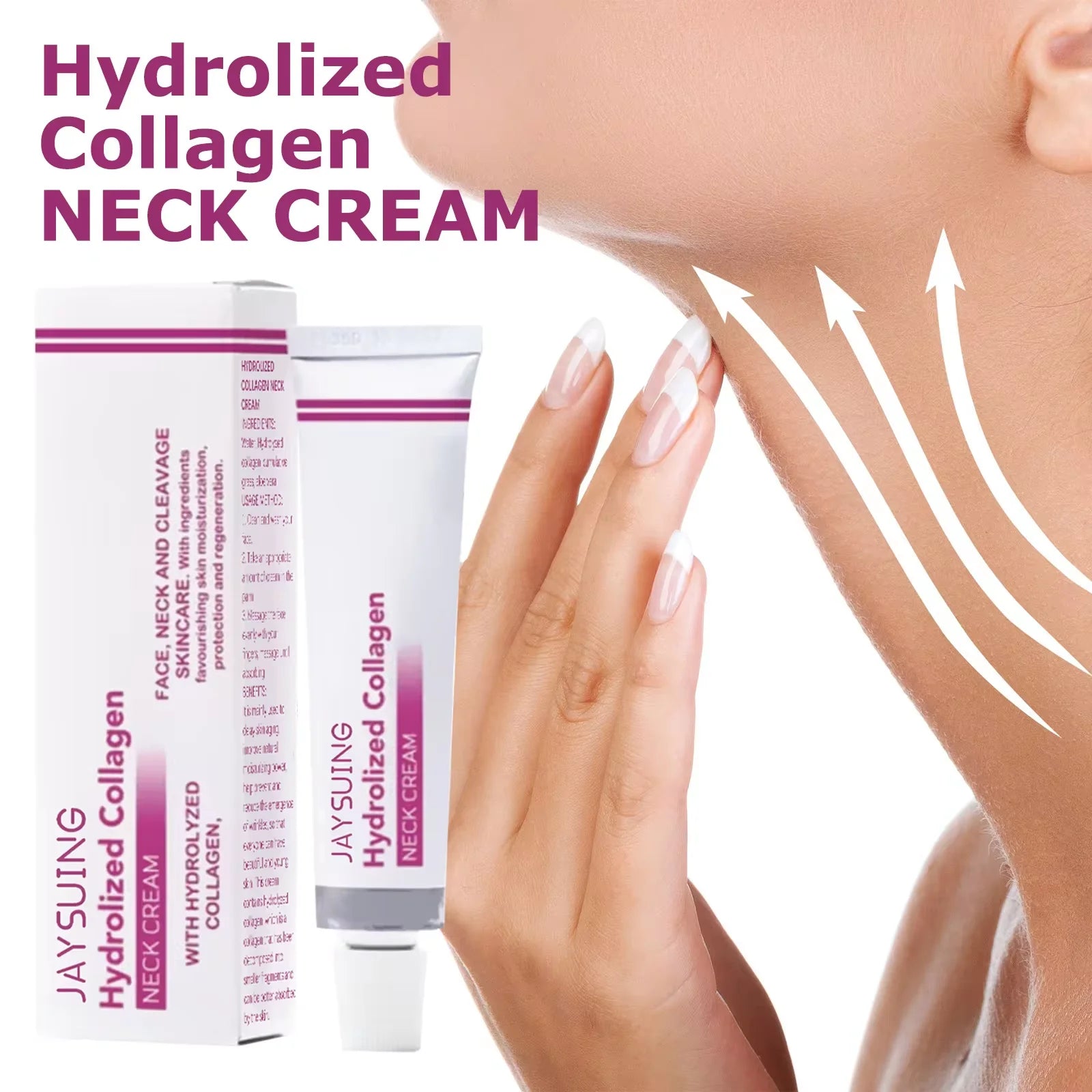 Neck Cream Wri-nkle Smooth Anti Ag-ing Cream Reduce Fine Line Double Chin Lifting Firming Neckline Cream Skin Care Products 40g