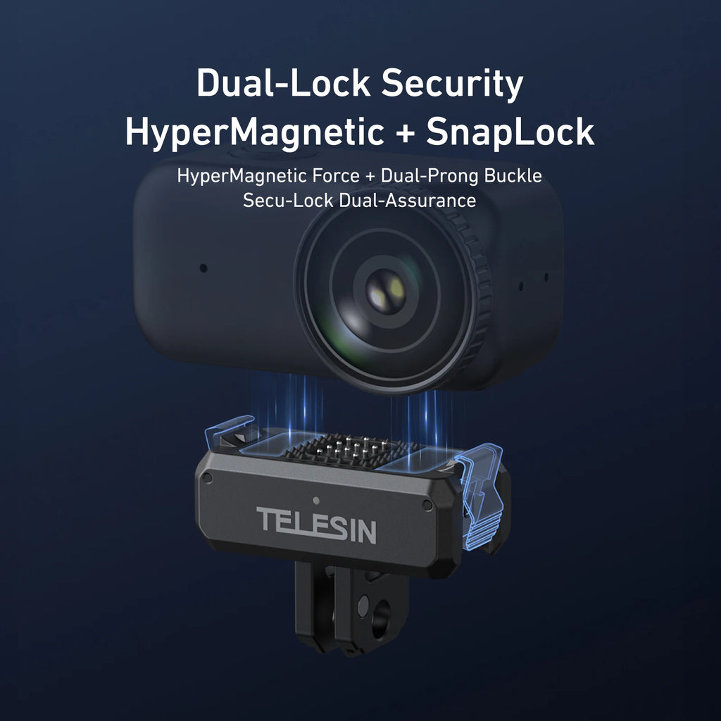 TELESIN For DJI OSMO Nano Magnetic Qucik Release Two Claw Charging Adapter Mount Dual Claw Interface Action camera accessories