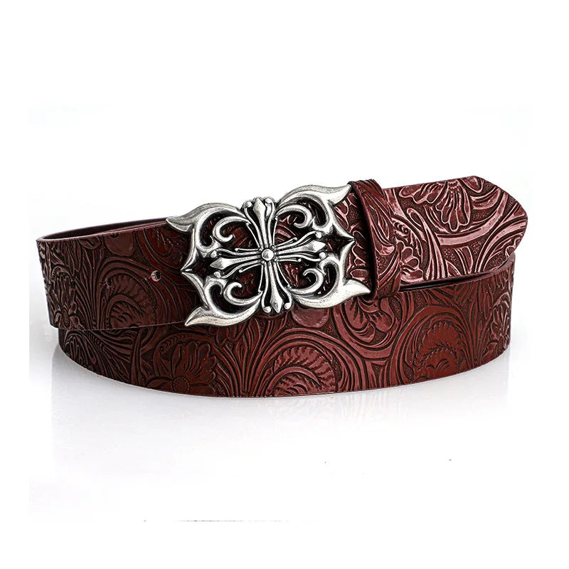 Men Y2K Punk Rivet Hip Hop Belt Strap,Fashion Bohemian Retro Belt, Prefect for Anime Exhibition Party Daily Streetwear Accessory