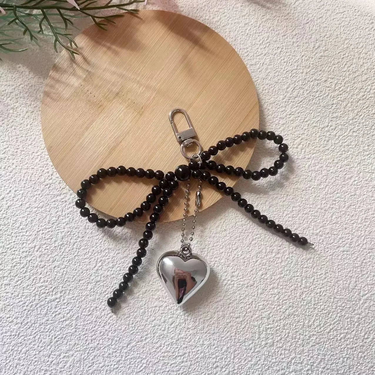 Beauty Pearl Bow Strap Love Pendant Sweet And Versatile Keychain Backpack Pendant For Women