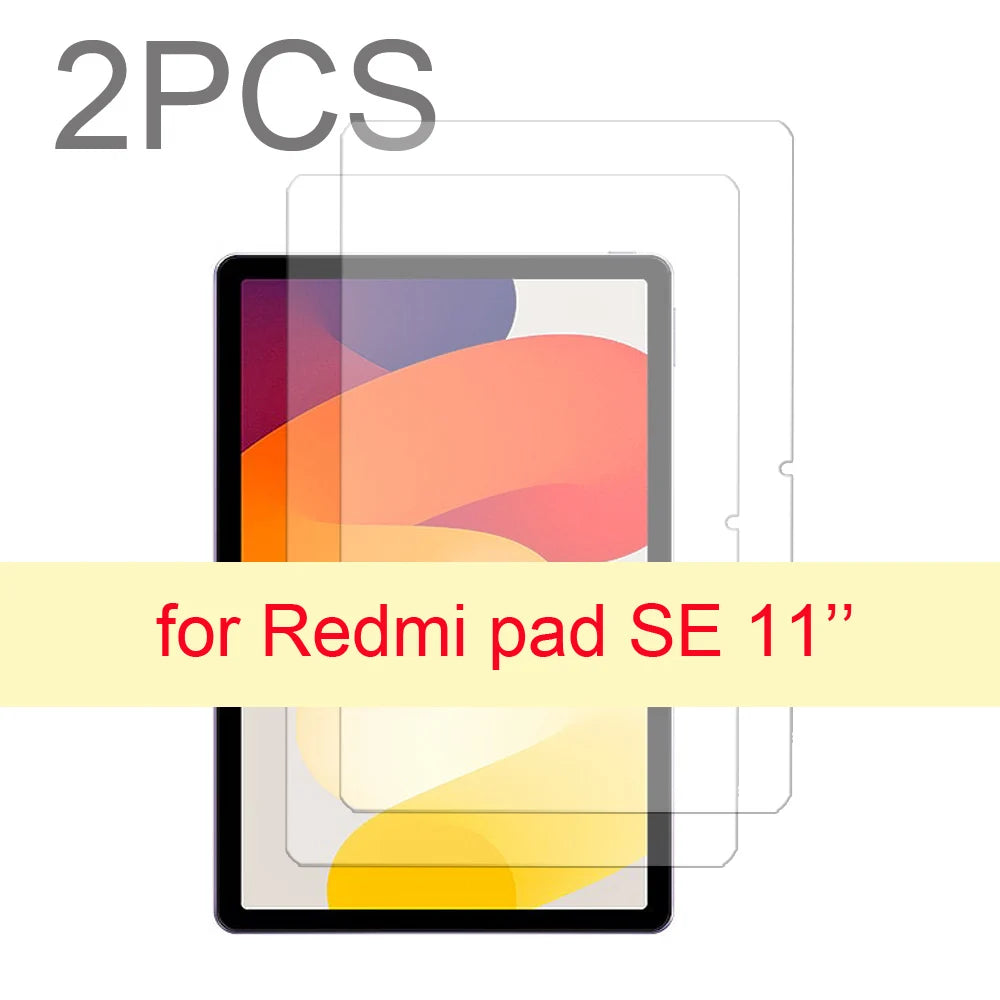 2-pack Glass For Xiaomi Redmi pad 2 pro 12.1/ for pad mini SE 10.6 8.7 11'' tablet Scratch Proof Tempered Glass Screen Protector