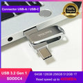 SanDisk Ultra Dual Drive Luxe USB Type-c 32GB 64GB 128GB 256GB 512GB USB 3.2 Gen 1 Phone Metal Type C OTG Flash Drive  Pen Drive