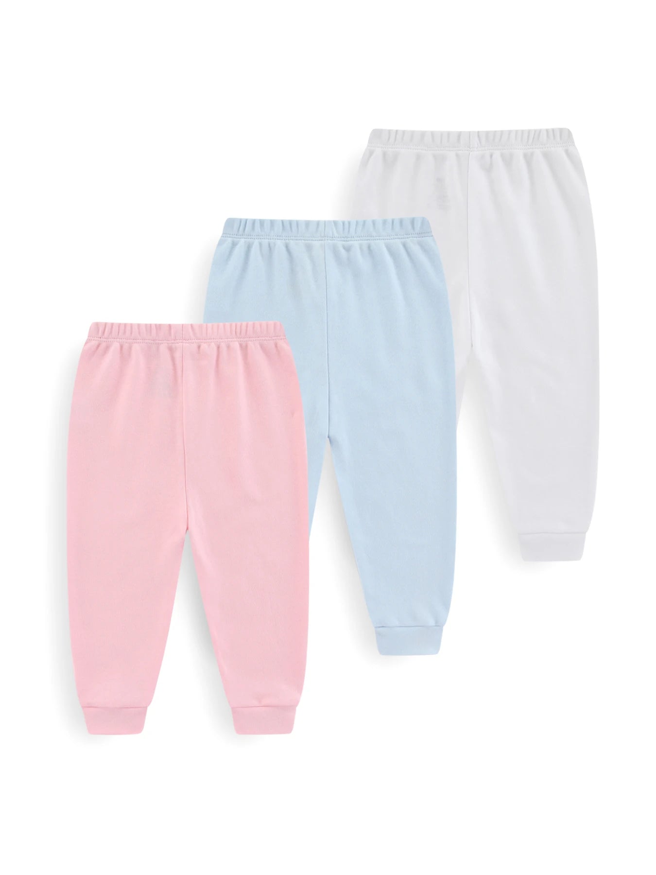 Kiddiezoom 1/3 Pcs Four Seasons Fashion Solid 100%Cotton Baby Boy Girl Pants Soft 100%Cotton Infants Trousers Accessories