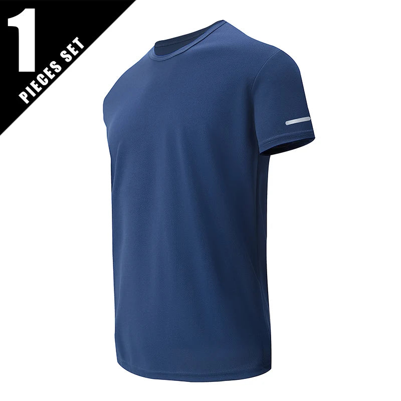 4/1/2 Pack Men's Gradient Quick-drying Sportswear Teenagers Leisure Joker Short-sleeved Multi-size Mixed-color Running Fitness T