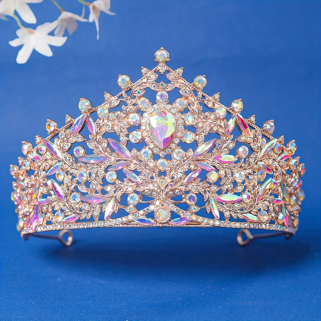Baroque retro Crystal Bridal Tiara Crowns For Women Bride Queen Princess Diadems Wedding Hair Accessories