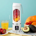 Mini Electric Juicer 450ML Large Capacity with Powerful Motor Digital Display for Crushed Ice Household Rechargeable Juice Cup