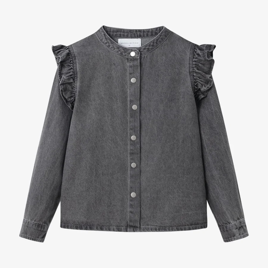 Clearance sale AS AW25 Grey denim collection + jersey ribbing family matching clothes boys girls clothing