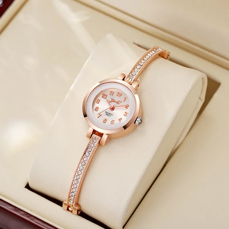 Ladies watch, niche round disc women's high-end appearance fashion quartz watch