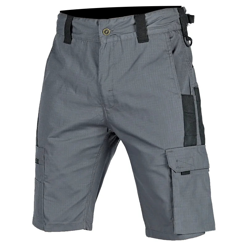 Summer Men Cargo Shorts Quick Dry Tactical Short Pants Multi-Pocket Shorts Men's Outdoor Hunting Fishing Knee Length Trousers