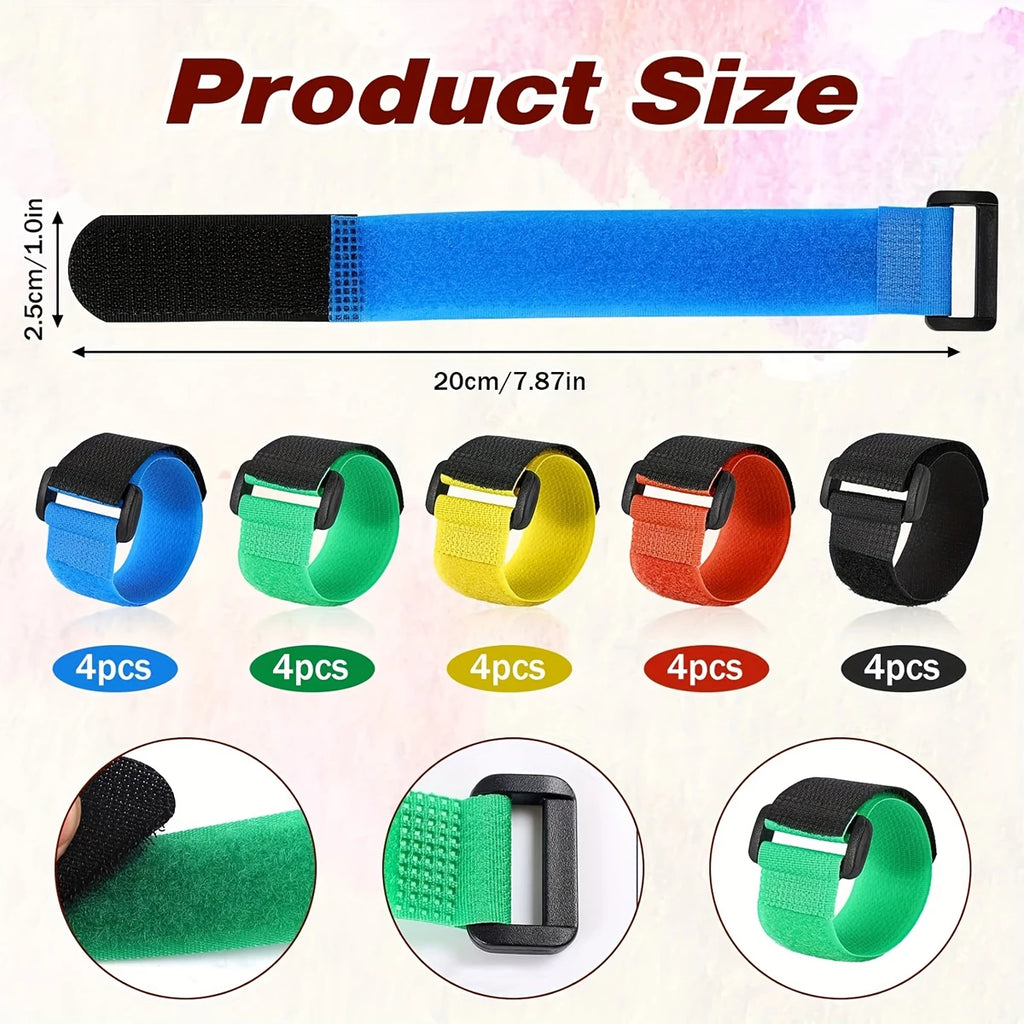 10/20pcs Fishing Rod Tie Holder Strap Suspender Fastener Hook Loop Ties Belt Fishing Rod Strapping Wrap Band Outdoor Fish Tool